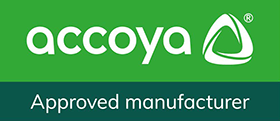 Accoya puidu tunnustatud töötleja logo